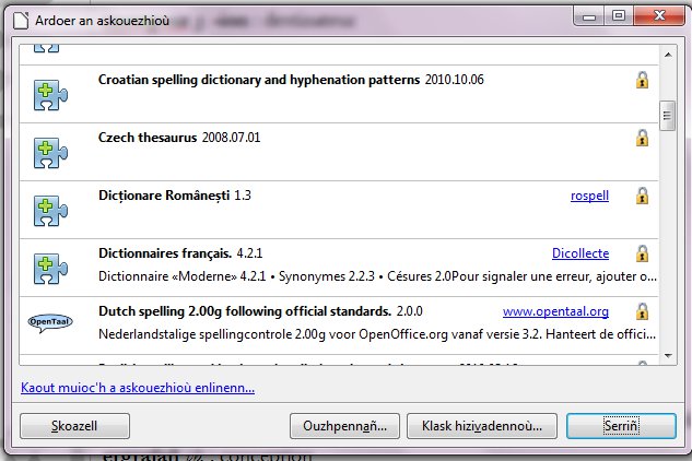 Installer une extension sur LibreOffice - Screen